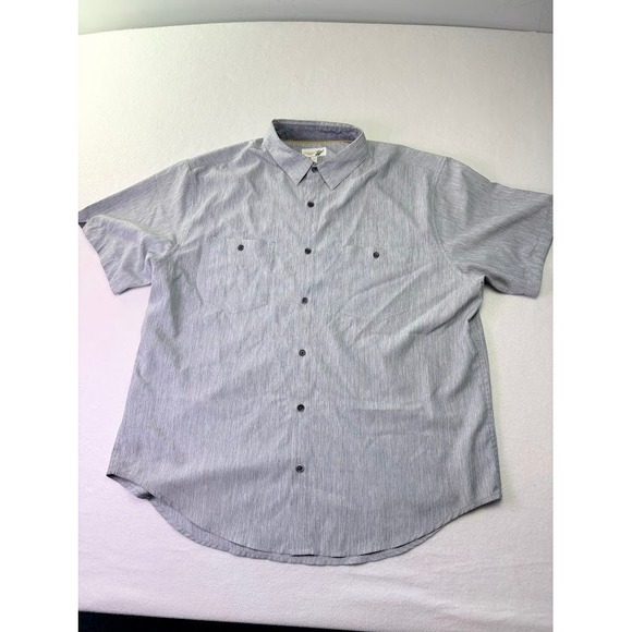 Fundamental Coast Other - Fundamental Coast Shirt Mens XXL Grey‎ Short Sleeve Slub Button Down